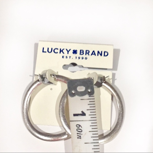 Lucky Brand Silver Hoops - Picture 5 of 5